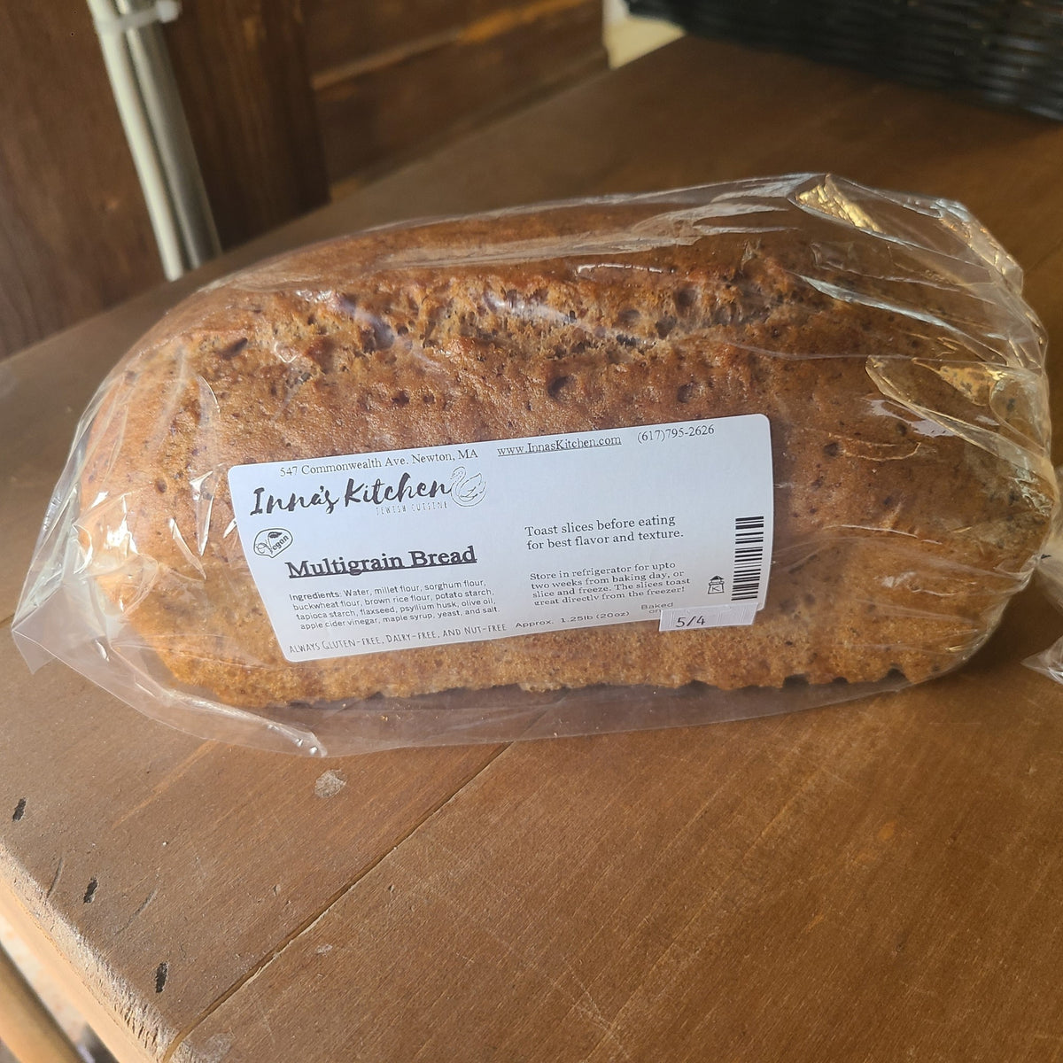 Multigrain Bread Loaf (Sliced and Frozen)