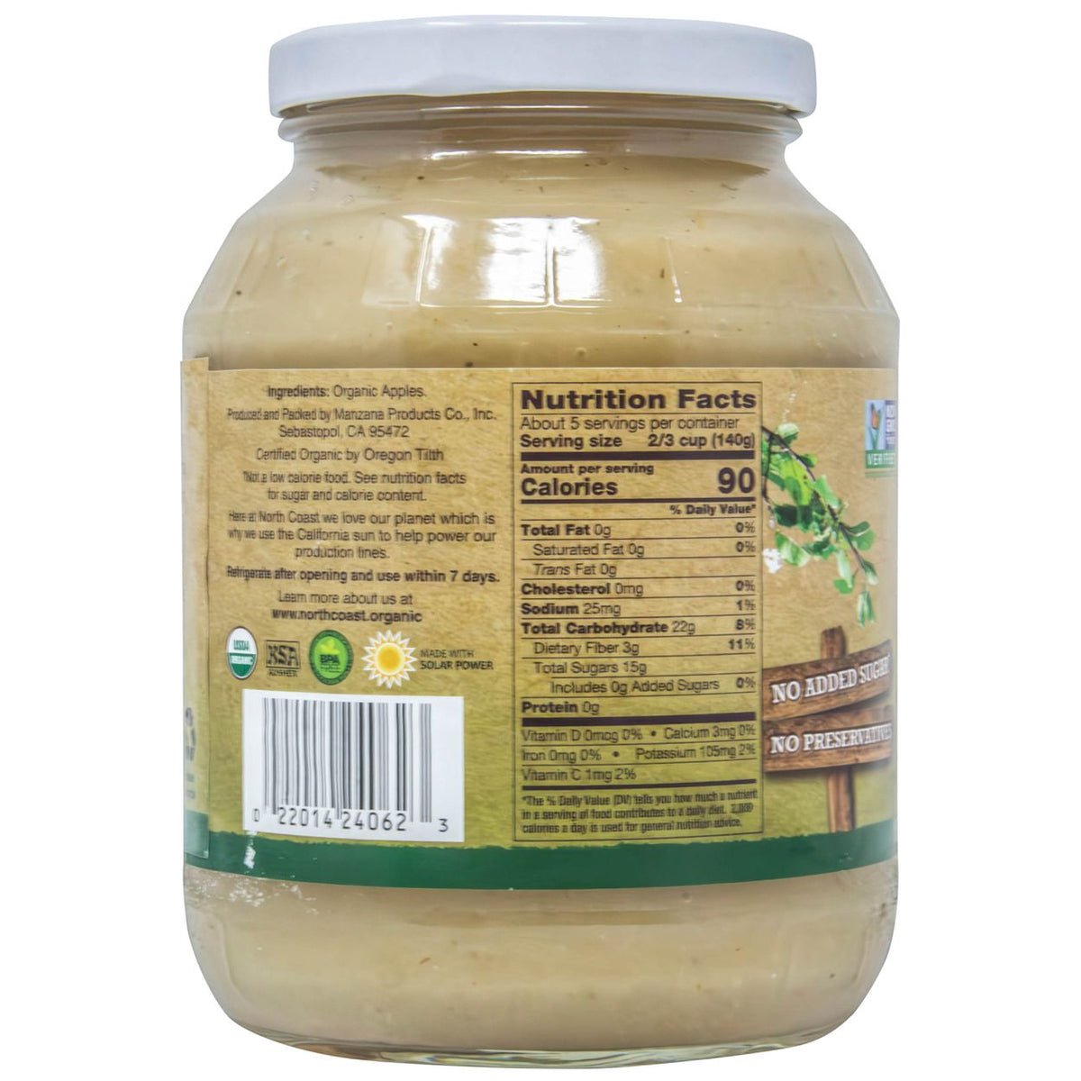 Apple Sauce Organic by North Coast  - 24oz