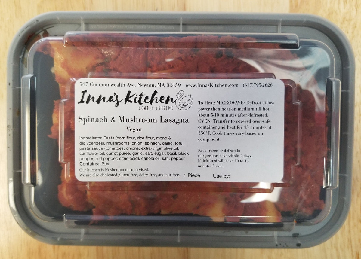 Lasagnas - Mushroom Spinach & Tofu