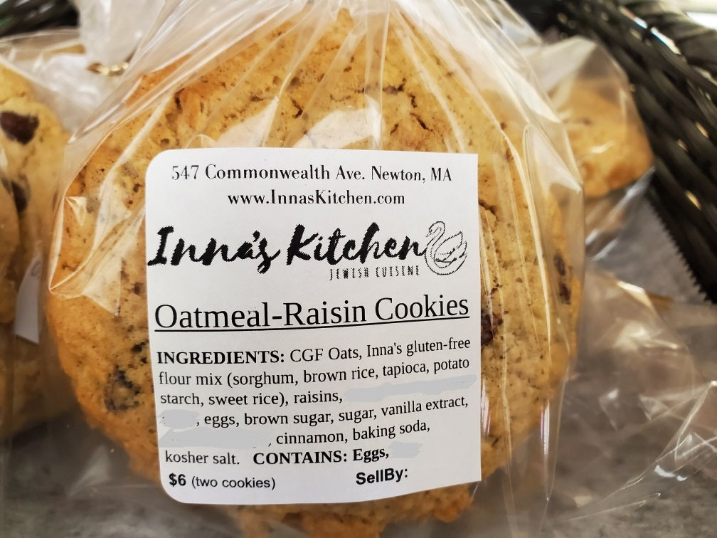 Oatmeal-Raisin Cookies (GF) - Two Cookies